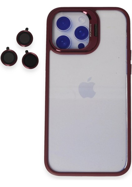 Iphone 13 Pro Max Kılıf Roblox Lens Standlı Kapak - Bordo Bstmy