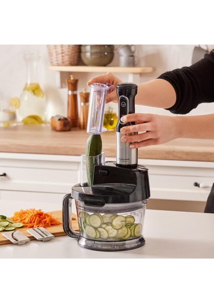 4 Lü Paslanmaz Çelik Bıçaklı 2000W Blender ve Mutfak Robotu, Siyah indirimleri