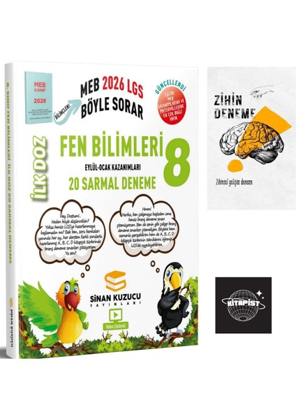 Sinan Kuzucu 2026 Lgs Meb Böyle Sorar Fen Bilimleri Ilk Doz Deneme +Zihin DENEME-K426