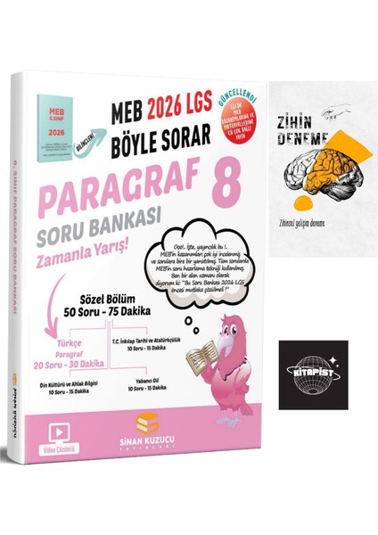 Sinan Kuzucu 2026 Meb Böyle Sorar Lgs Paragraf Soru Bankası +Zihin DENEME-K207