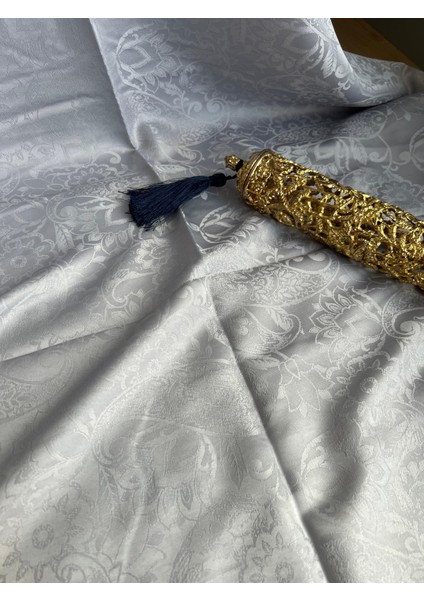 Vavscarfs Sarmaşık Etnik Desen Pamuk Jakar Şal Gri
