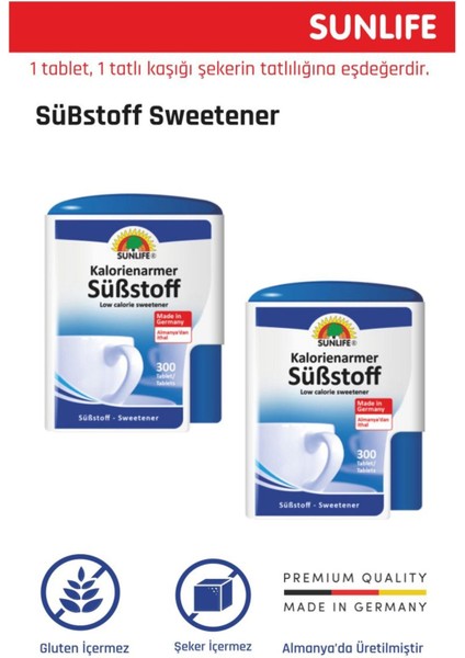 Sunlife Substoff Tatlandırıcı 300 Tablet 2 Adet