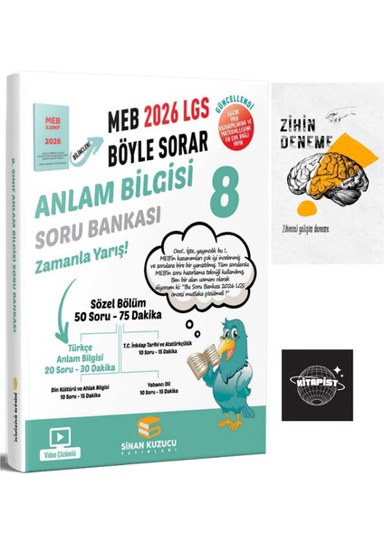 Sinan Kuzucu 2026 Meb Böyle Sorar Lgs Anlam Bilgisi Soru Bankası +Zihin DENEME-K156