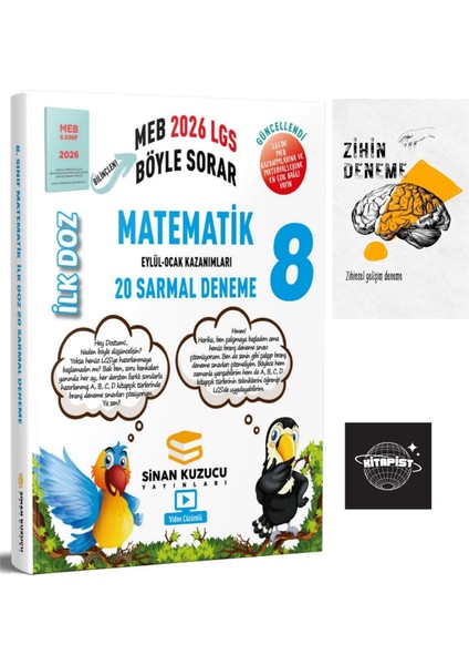 Sinan Kuzucu 2026 Lgs Meb Böyle Sorar Matematik Ilk Doz Deneme +Zihin DENEME-K394