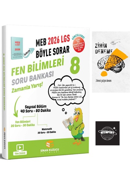 Sinan Kuzucu 2026 Meb Böyle Sorar Lgs Fen Bilimleri Soru Bankası +Zihin DENEME-K148