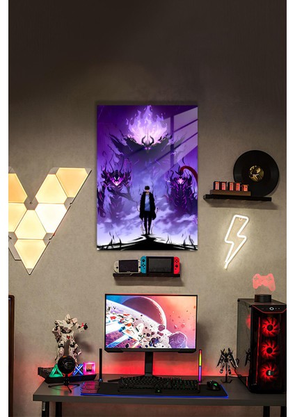 Solo Leveling Temalı Hd Metal Tablo Poster