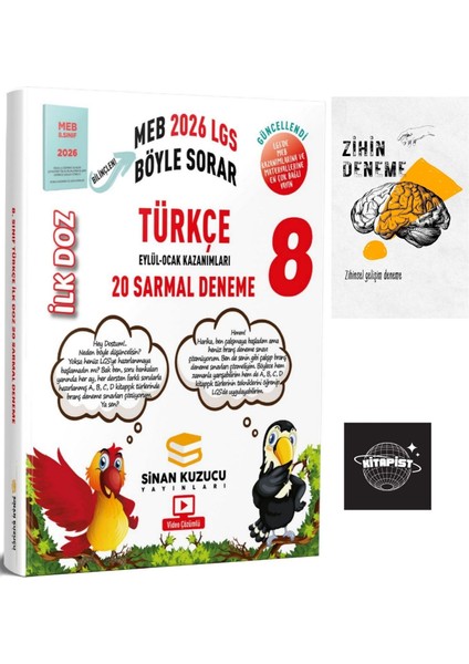 Sinan Kuzucu 2026 Lgs Meb Böyle Sorar Türkçe Ilk Doz Deneme +Zihin DENEME-K474