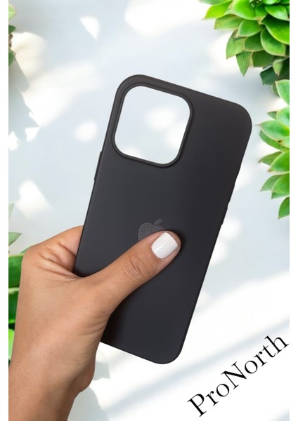 Iphone 15 Pro Uyumlu Kılıf Logolu Lansman Soft Yumuşak Içi Kadife Silikon Kapak