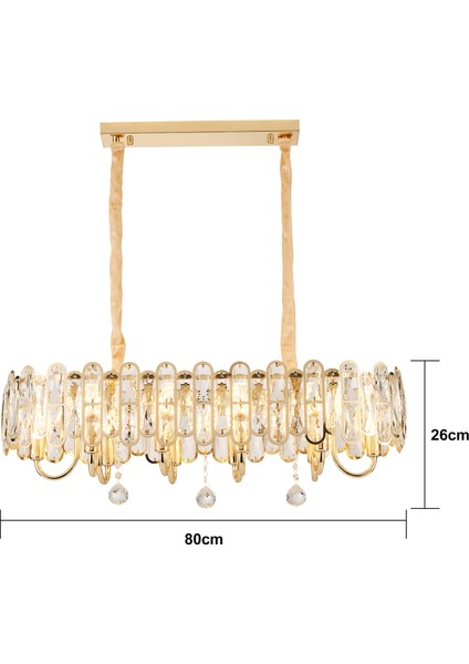 Tortes 80'lik Gold Kristal Taşlı Avize fırsatları