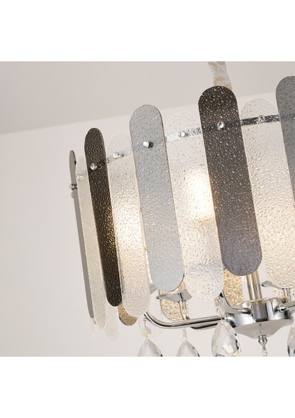 Madera 50'lik Krom Füme Camlı Kristal Taşlı Avize fırsatları