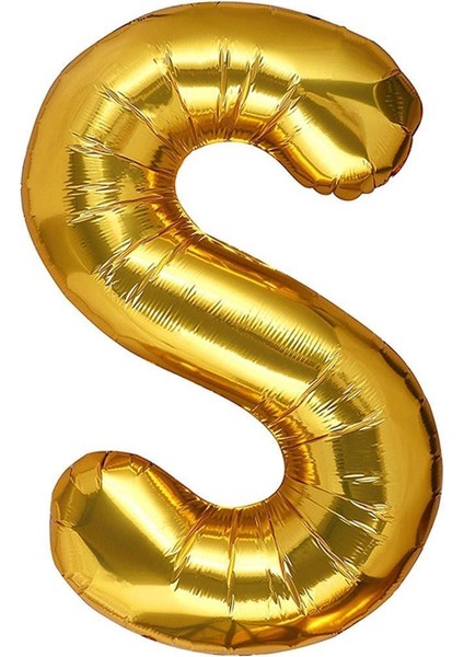 Harf Folyo Helyum Balon Gold Harf 40 cm