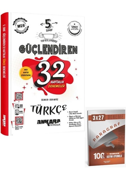 Ankara 2026 5. Sınıf Türkçe Güçlendiren 32 Haftalık Denemeleri+Anla Kazan Paragraf