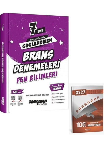 Ankara 2026 7. Sınıf Fen Bilimleri Güçlendiren Branş Denemeleri+Anla Kazan Paragraf