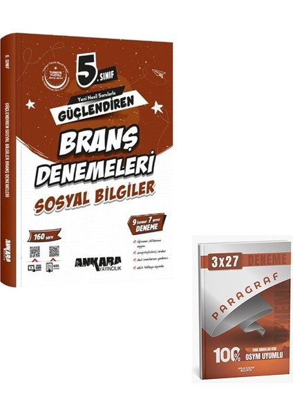 Ankara 2026 5. Sınıf Sosyal Bilgiler Güçlendiren Branş Denemeleri+Anla Kazan Paragraf
