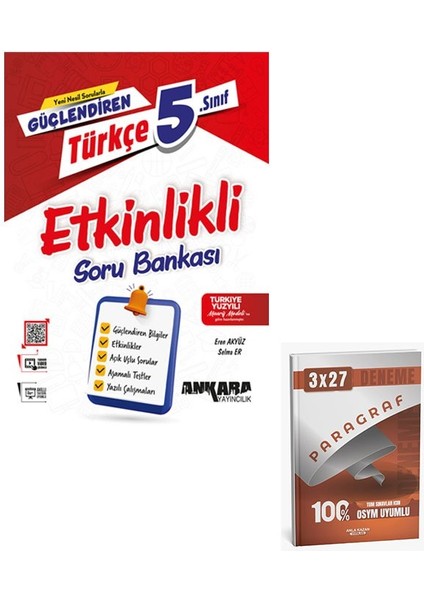 Ankara 2026 5.sınıf Güçlendiren Türkçe Etkinlikli Soru Bankası+Anla Kazan Paragraf