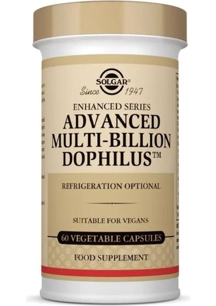 Solgar Advanced Multi-Billion Dophilus 60 Kapsül fiyatları