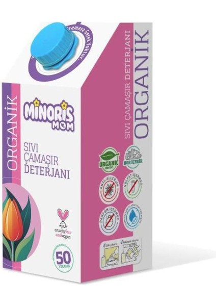 Minoris Mom Organik Sıvı Çamaşır Deterjanı 50 Yıkama