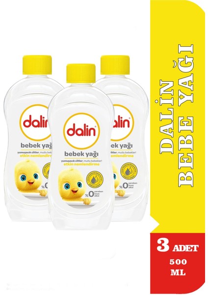 Asfstore Dalin Bebe Yağı 500 ml 3 Adet