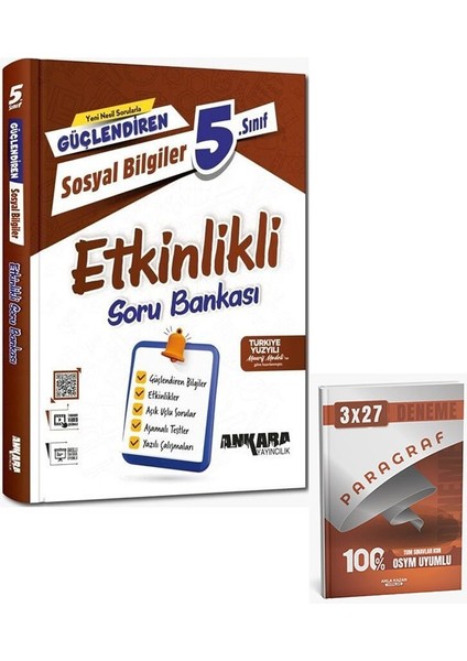 Ankara Yayıncılık 5. Sınıf Sosyal Bilgiler Güçlendiren Etkinlikli Soru Bankası+Anla Kazan Paragraf