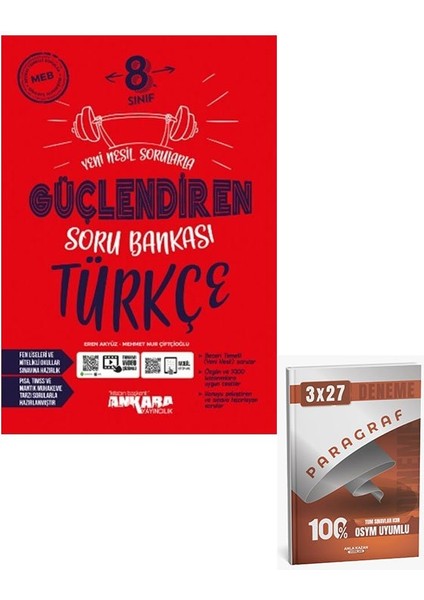 Ankara 2026 8. Sınıf Türkçe Güçlendiren Soru Bankası+Anla Kazan Paragraf