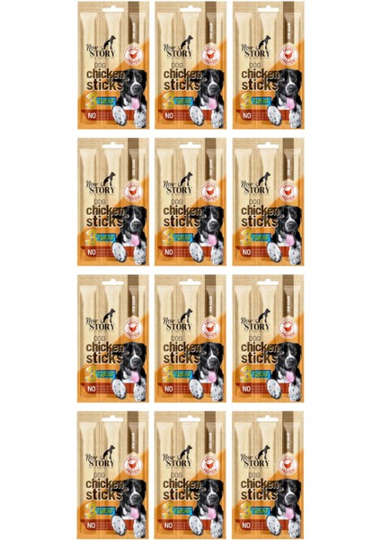 Dog Chicken Stick 12 Adet 3X11GR. Tavuklu, Çubuk, Köpek Ödül Maması