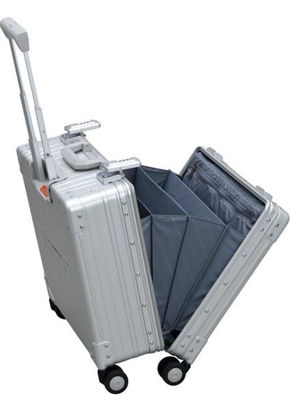 Alüminyum Kabin Boy Valiz – 28.3 L, 44X41X21 Cm, 4 Tekerlekli, Gümüş (Yurt Dışı) modelleri