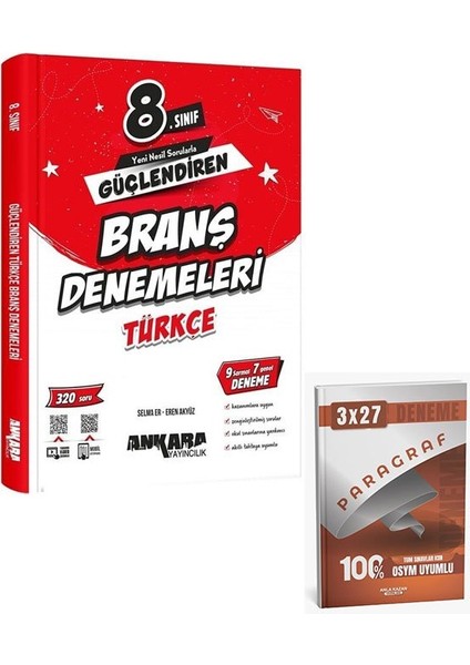 Ankara 2026 8. Sınıf Türkçe Güçlendiren Branş Denemeleri+Anla Kazan Paragraf
