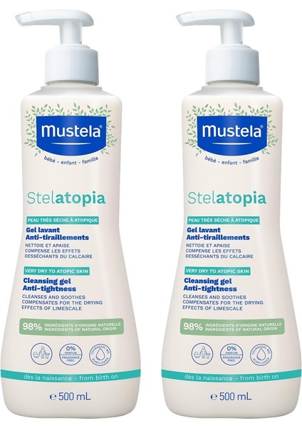 Mustela Stelatopia Cleansing Gel 500 ml 2 Adet