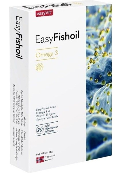 Easyfishoil Yetişkin 30 Çiğnenebilir Jel Form