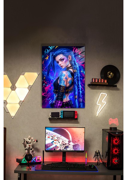 Arcane Jinx Temalı Hd Metal Tablo Poster