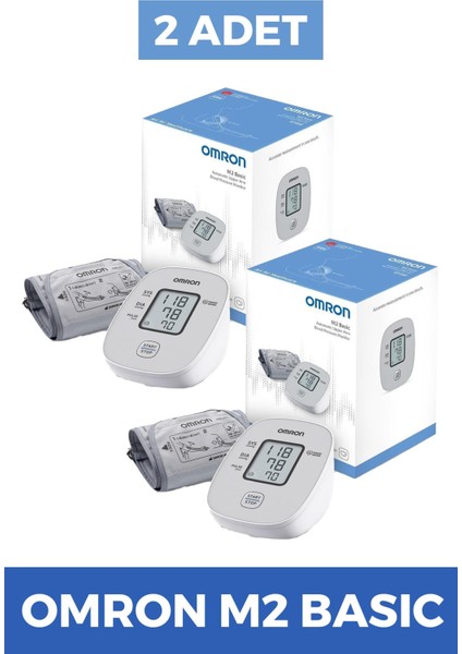 Omron M2 Basic HEM-7121J-E Tansiyon Aleti 2 Adet
