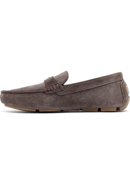 Erkek Vizon Süet Deri Casual Loafer 25SFD750110