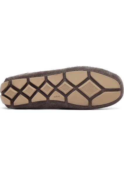 Erkek Vizon Süet Deri Casual Loafer 25SFD750110