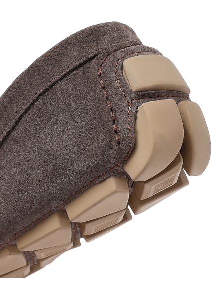 Erkek Vizon Süet Deri Casual Loafer 25SFD750110