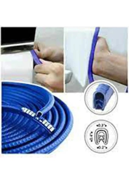 Sym Gts Oto Araç Kapı Koruma Fitili 5metre Mavi Renk Çarpma Çizilme Önleyici Fitil fırsatları