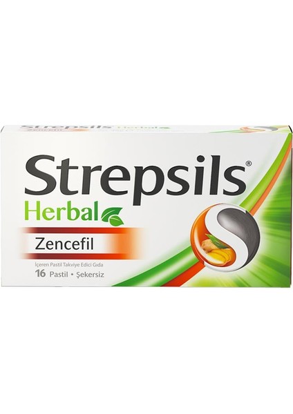 Strepsils Herbal Zencefil Aromalı 16 Pastil