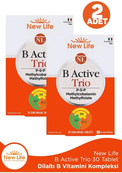New Life B Active Trio 30 Tablet 2 Adet