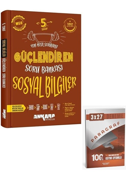 Ankara 2026 5. Sınıf Sosyal Bilgiler Güçlendiren Soru Bankası+Anla Kazan Paragraf