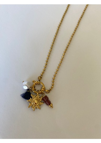 Çelik Gold Güneş Charm Figürlü Kolye fırsatları