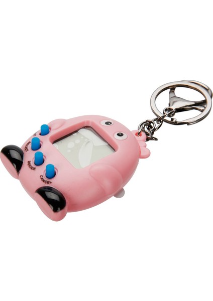 Penguen Şekilli Mini Oyun Konsolu Anahtarlık - Pembe modelleri