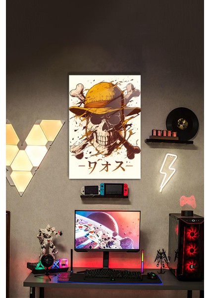 One Piece Korsan Bayrağı Temalı Hd Metal Poster