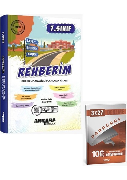 Ankara 2026 7. Sınıf Lgs Rehberim Check Up Analizli Planlama Kitabı+Anla Kazan Paragraf