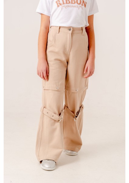 Kız Çocuk Şort Keten Pantolon 2568