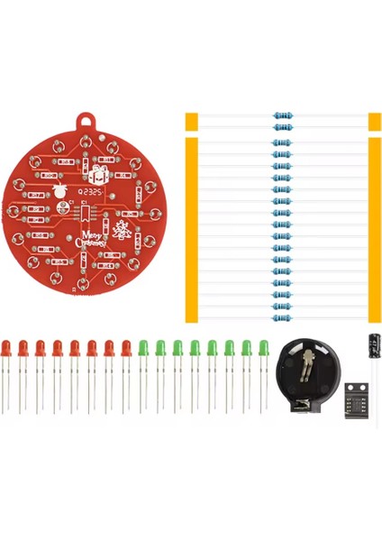 Dc 3V LED Işıklı Yılbaşı Ağacı Dekorasyon NE555 Hobi Devresi Dıy Lehimleme Kiti - Demonte(Montesiz) fiyatları