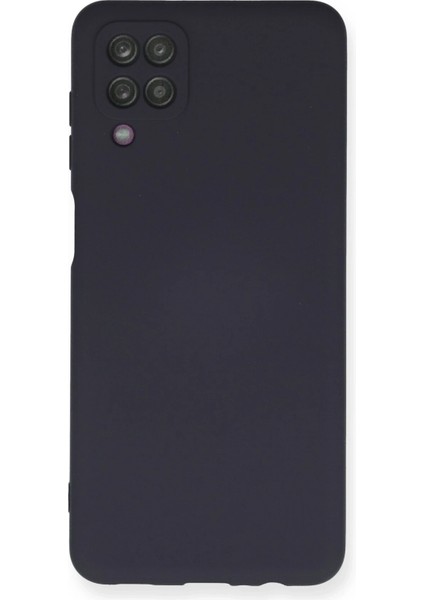 Samsung Galaxy A12 Kılıf Nano Içi Kadife Silikon - Lacivert Bstmy