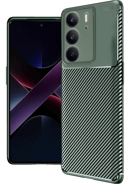 Realme C75 4g Auto Focus Karbon Kapak - Koyu Yeşil Bstmy modelleri