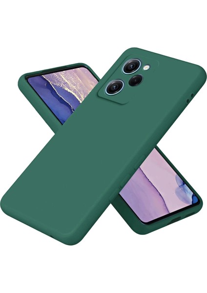Xiaomi Poco X5 Pro 5g Nano Içi Kadife Silikon - Koyu Yeşil Bstmy