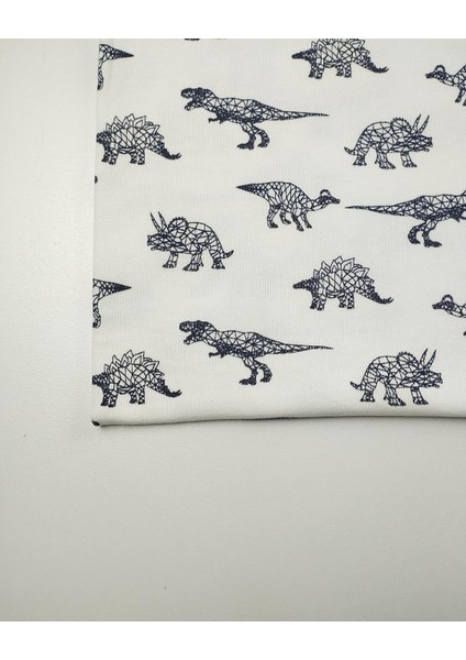 Beyaz Üzeri Dinozorlu Tok Penye (En 110 cm x Boy 200 Cm) indirimleri