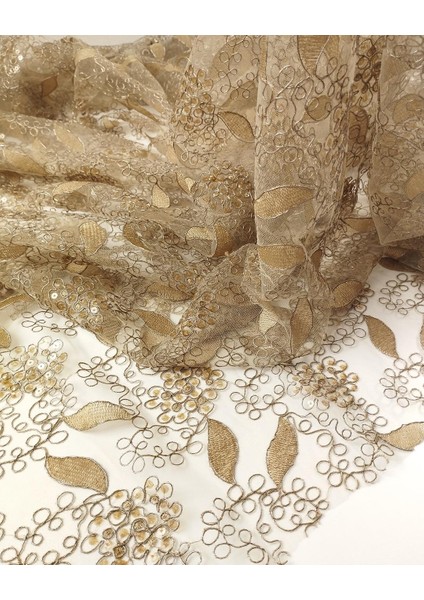 Bej Kahve Pullu Tül (En 130 cm x Boy 280 Cm) modelleri