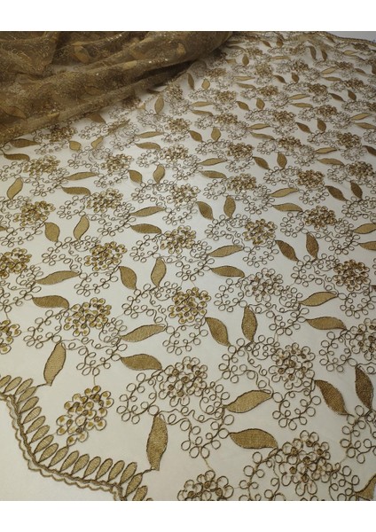 Bej Kahve Pullu Tül (En 130 cm x Boy 280 Cm) indirimleri